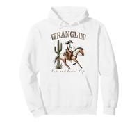 Funny Mom Riding. Western Cowboy Mama Wranglin' Kids Sweat à Capuche