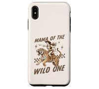 Funny Mom Tiger Riding. Western Cowboy Mama of The Wild One Coque pour iPhone XS Max