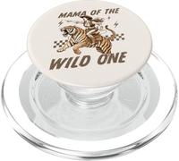Funny Mom Tiger Riding. Western Cowboy Mama of The Wild One PopSockets PopGrip pour MagSafe