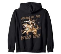 Funny Mom Tiger Riding. Western Cowboy Mama of The Wild One Sweat à Capuche