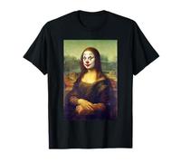 Funny Mona Lisa Clown Maquillage Graphique Parodie Classique T-Shirt