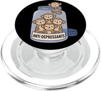Funny Monkey Bocal Anti-dépresseur pour garçons et Filles PopSockets PopGrip pour MagSafe