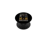 Funny Monkey Business Saying Here Sarcastic PopSockets PopGrip Adhésif