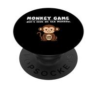 Funny Monkey Game Over Jeu de Singe Dont Look Over Garçons Filles Enfants PopSockets PopGrip Adhésif