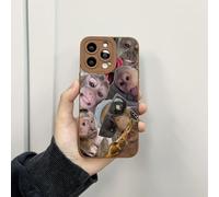 Funny Monkey Phone Cases for iPhone, Trendy Monkey Drinking Phone Case Compatible, All-inclusived Shockproof TPU Clear Protective Cover for iPhone 16/15/14/13/12/11 Series (Brown A,16PROMAX)