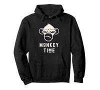 Funny Monkey Time Cute Monkey Primate Chimpanzé Sweat à Capuche