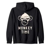 Funny Monkey Time Cute Monkey Primate Chimpanzé Sweat à Capuche