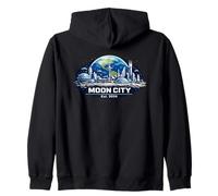 Funny Moon City Est. 2026 | Exploration Spatiale futuriste Sweat à Capuche