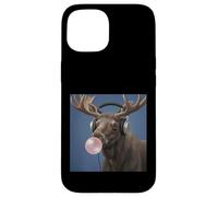 Funny Moose Music Lover Bubblegum Zoo Garçons Filles Enfants Coque pour iPhone 15