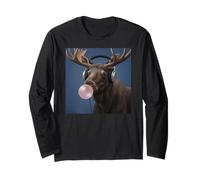 Funny Moose Music Lover Bubblegum Zoo Garçons Filles Enfants Manche Longue