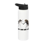 Funny Mosquito And Fly Night Shift Day Shift Meme Stainless Steel Insulated Water Bottle