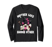 Funny Mothers Day GNOME Saying for Wine Mom and Cat Lover Manche Longue