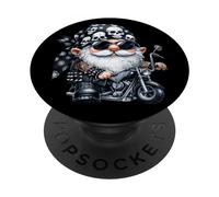Funny Motorcycle GNOME Black Skull Bandana for Biker Dad PopSockets PopGrip Adhésif