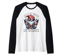 Funny Motorcycle GNOME for Biker Dad Rollin with My Gnomies Manche Raglan