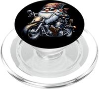 Funny Motorcycle Rider for Men Oldschool Biker Dad GNOME PopSockets PopGrip pour MagSafe