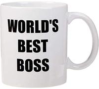 Funny Mug - World's Best Boss - 311,8 gram Mug à café - humoristique Carnet avec proverbes et blagues et verre offert et eBook par Bluegrass Tasses