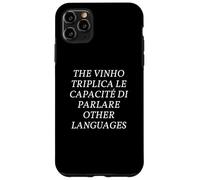 Funny Multilingual Polyglot Wine Pun English Italian Joke Coque pour iPhone 11 Pro Max