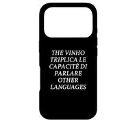 Funny Multilingual Polyglot Wine Pun English Italian Joke Coque pour iPhone 17 Pro