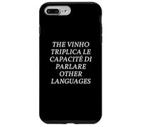 Funny Multilingual Polyglot Wine Pun English Italian Joke Coque pour iPhone 7 Plus/8 Plus