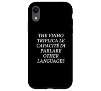 Funny Multilingual Polyglot Wine Pun English Italian Joke Coque pour iPhone XR