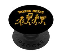 Funny Music Art Musical Note Gag Music Love Taking Notes PopSockets PopGrip Adhésif