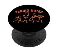 Funny Music Art Musical Note Gag Music Love Taking Notes PopSockets PopGrip Adhésif
