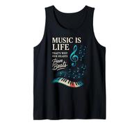 Funny Music is Life Thats Why Our Hearts Have Beats Piano Débardeur