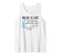Funny Music is Life Thats Why Our Hearts Have Beats Piano Débardeur