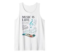 Funny Music is Life Thats Why Our Hearts Have Beats Piano Débardeur