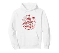 Funny My Girlfriend is a Cougar Retro Heart Valentine Sweat à Capuche