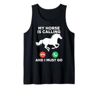 Funny My Horse is Calling Meme Équitation Débardeur