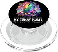 Funny My Tummy Hurts Rainbow Ghost Happy Halloween Candy PopSockets PopGrip pour MagSafe