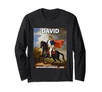 Funny Napoleon Bonaparte David Chat Français Funny Cat Horse Manche Longue