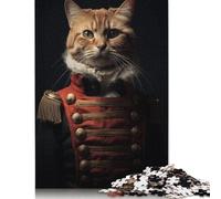 Funny Napoleon Tabby Cat Puzzles 1000 Pièces Cadeau Unique Jeu Éducatif Défi Jouet À De Qualité Supérieure Peinture Art pour Adultes Et Enfants À Partir De 14 Ans 1000pcs (75x50cm)