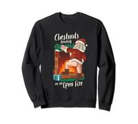Funny Naughty Santa Dirty Food Pun Roasting Nuts Xmas (en Sweatshirt