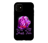 Funny Nerdy Nous Sommes Tous Fous Ici Cheshire Alice Book Nerd Coque pour iPhone 11