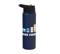 Funny Never forget 1980s cassette VHS disquette retro tech Stainless Steel Insulated Water Bottle