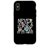 Funny Never Judge A Book by Its Movie Book Lovers Bookworms Coque pour iPhone X/XS