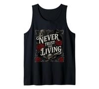 Funny Never Trust The Living Grim Reaper Style Moto Débardeur