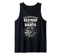 Funny Never Underestimate an Old Man Who Plays Darts Débardeur