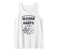 Funny Never Underestimate an Old Man Who Plays Darts Débardeur