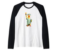 Funny New York City Statue of Liberty Yellow Rubber Duck Manche Raglan