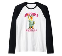 Funny New York City Statue of Liberty Yellow Rubber Duck Manche Raglan