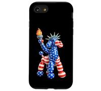 Funny New York Statue of Liberty USA Flag Balloon Dog Poodle Coque pour iPhone SE (2020) / 7/8