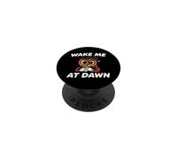 Funny Night Owl Coffee Wake Me At Dawn Morning Sarcasm PopSockets PopGrip Adhésif