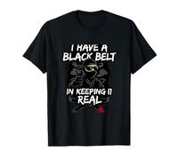 Funny Ninja Ceinture Noire avec Inscription « Keeping It Real » T-Shirt