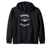 Funny Ninja Mama Multitasking WAHM Baby Birthday New Mama Sweat à Capuche