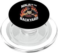Funny Ninja of The Backyard Saying BBQ Humour Grill Femme Homme PopSockets PopGrip pour MagSafe
