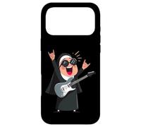Funny Nonne Guitarist Retro Style Rock Music Humour Design Coque pour iPhone 17 Pro Max