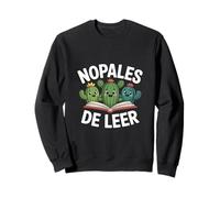 Funny Nopales De Leer Cacti Book Lovers Dire Sweatshirt